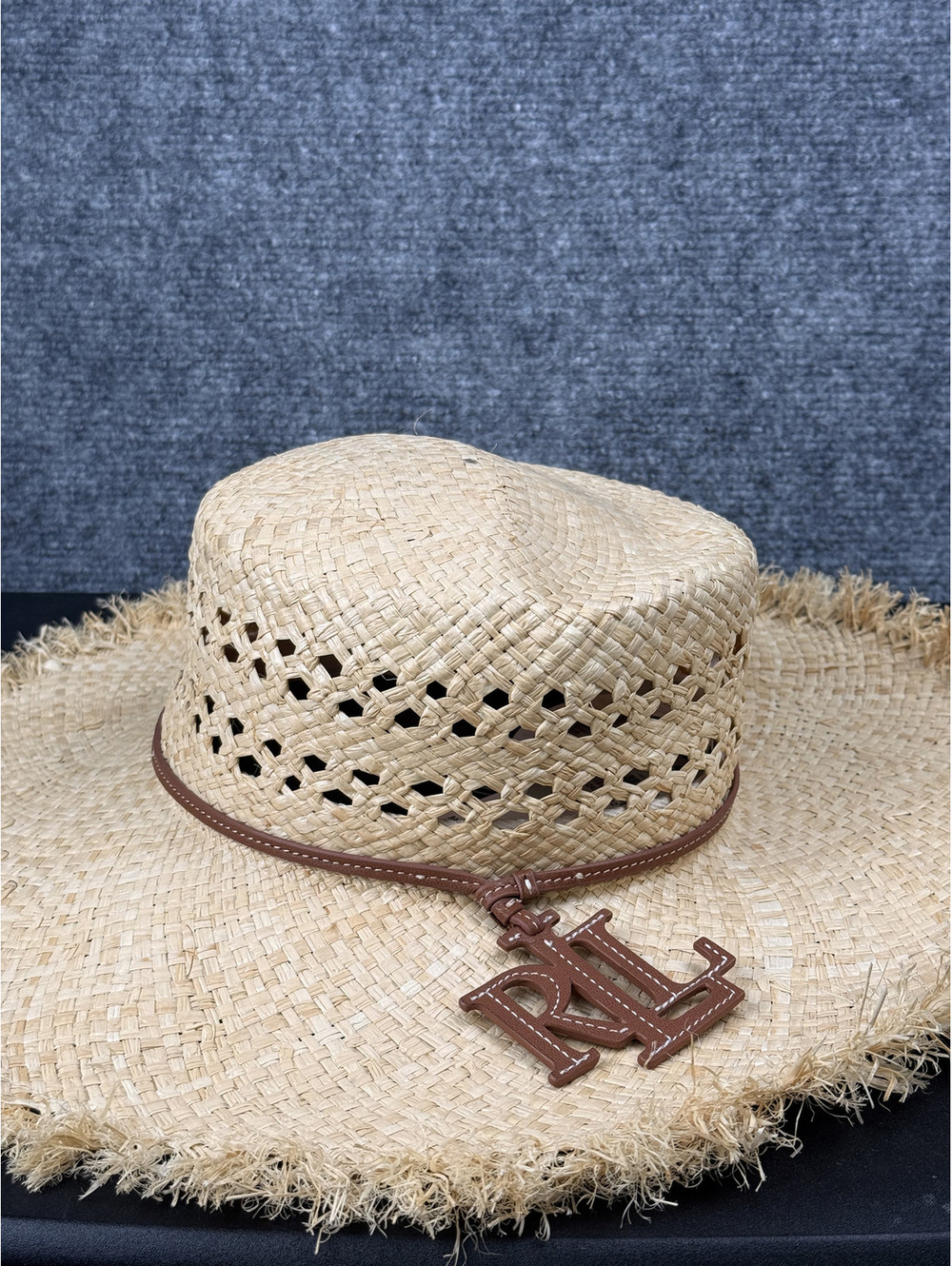 Lauren Ralph Lauren Women's Straw Wide Brim Sun Hat with RL-